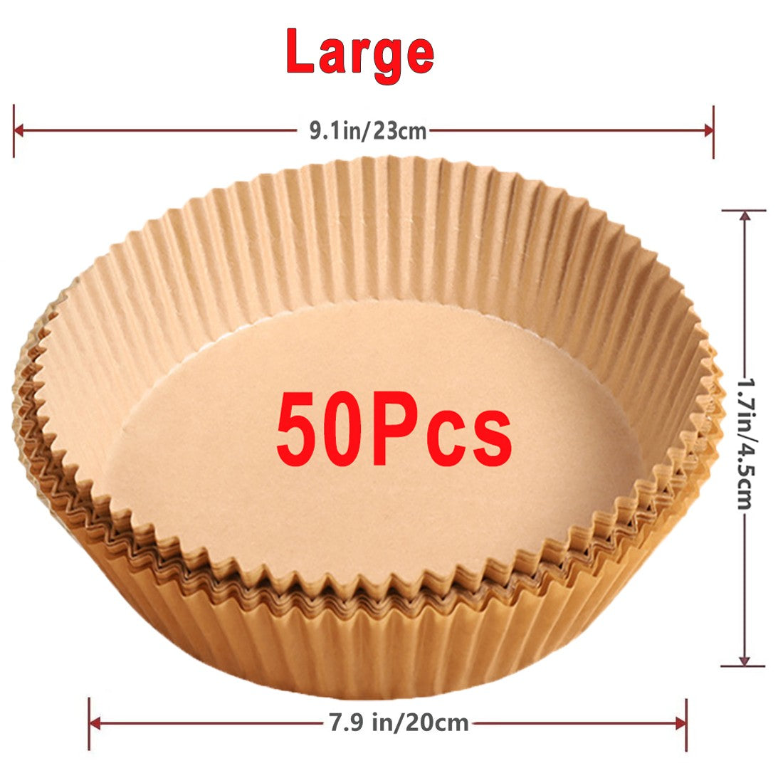 Air Fryer Papel regular, papéis de cozimento antiaderentes Airfryer, forros redo