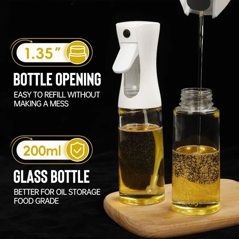 Spray de óleo para cozinhar-dispensador de azeite garrafa spray névoa-reutilizáv