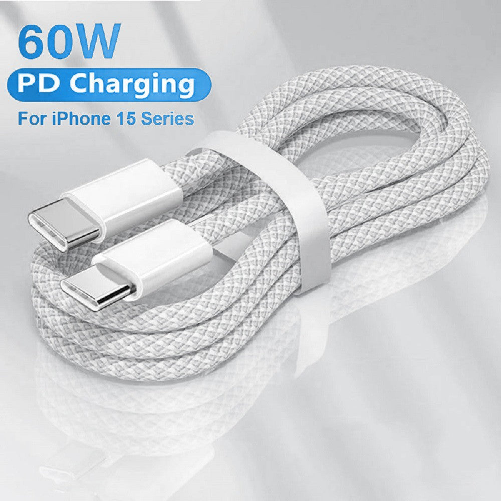 Usb c para tipo c carregamento rápido pd 60w cabo de dados do telefone móvel par