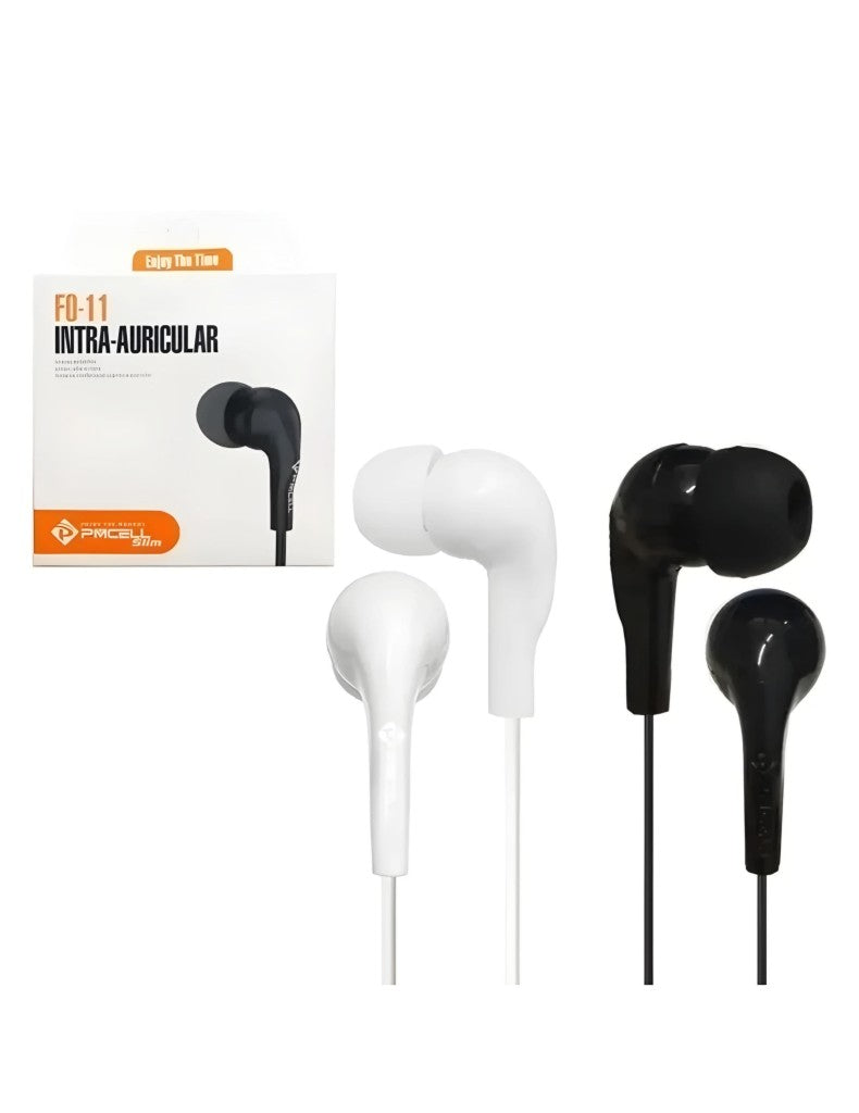 Fone Com Fio Intra-Auricular Com Borrachinha PMCELL FO-11